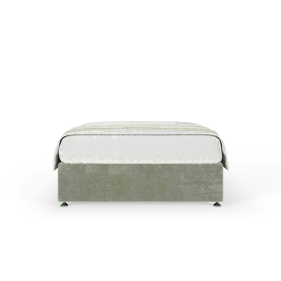 image 1 of Seal Grey Naples Velvet No Drawer Divan Base Super King