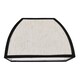 image 2 of Vintage Victorian Square Lamp Shade in Oatmeal Linen and Black Trim | Black | Black | 1