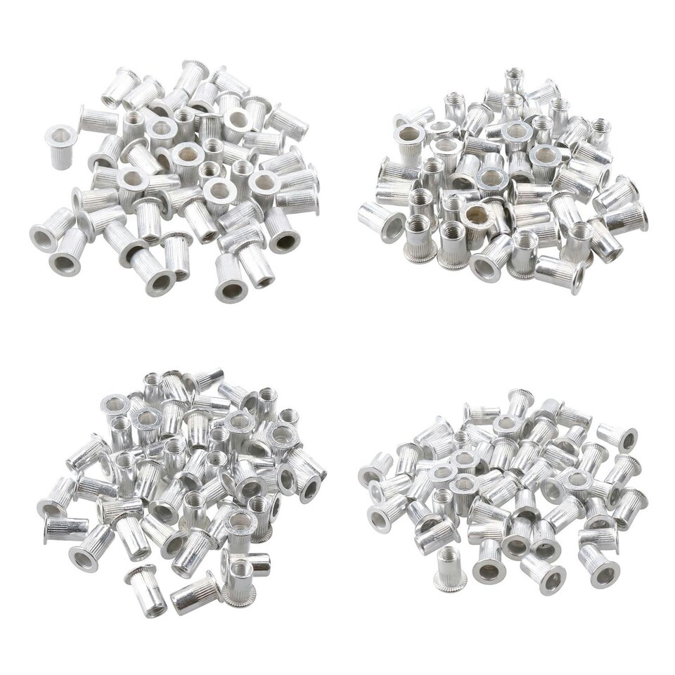 image 1 of M3 3mm Alu Nut Serts Riveting Nuts Rivet Threaded Inserts Blindnut Rivnut 50pc