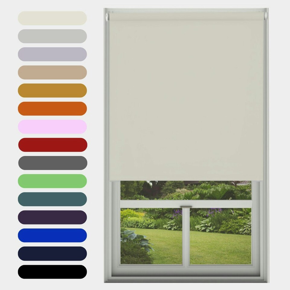 image 1 of Blackout Roller Blind Natural 90cm 210cm Drop | Cream | Natural