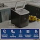 image 3 of HOMCOM Countertop Ice Machine, 12Kg in 24 Hrs, 9 Cubes Ready in 8 Mins, Portable Ice Cube Maker w Self-Cleaning, Adjustable Ice Size, Ice Scoop, Basket for Home, Kitchen, No Plumbing Required, Black