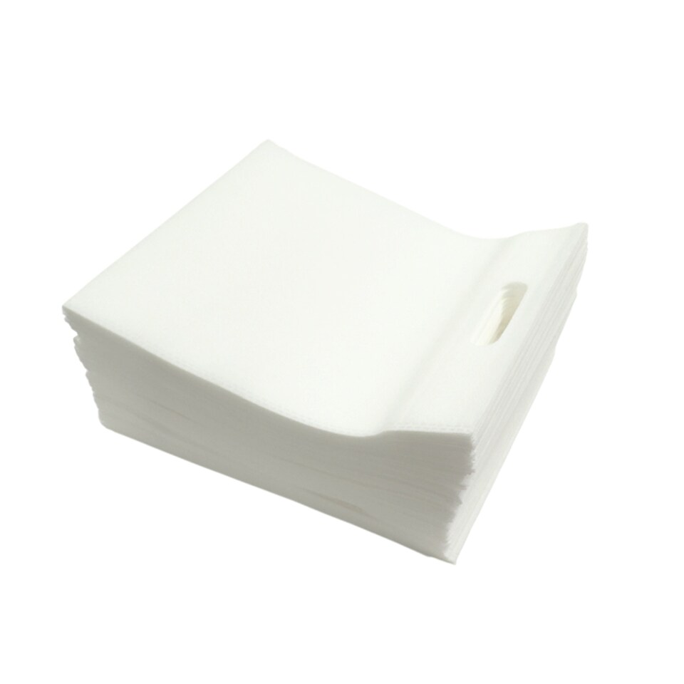 image 1 of Pack of 25 White Coloured 30x25cm Non-Woven Patch Handle Bags | White