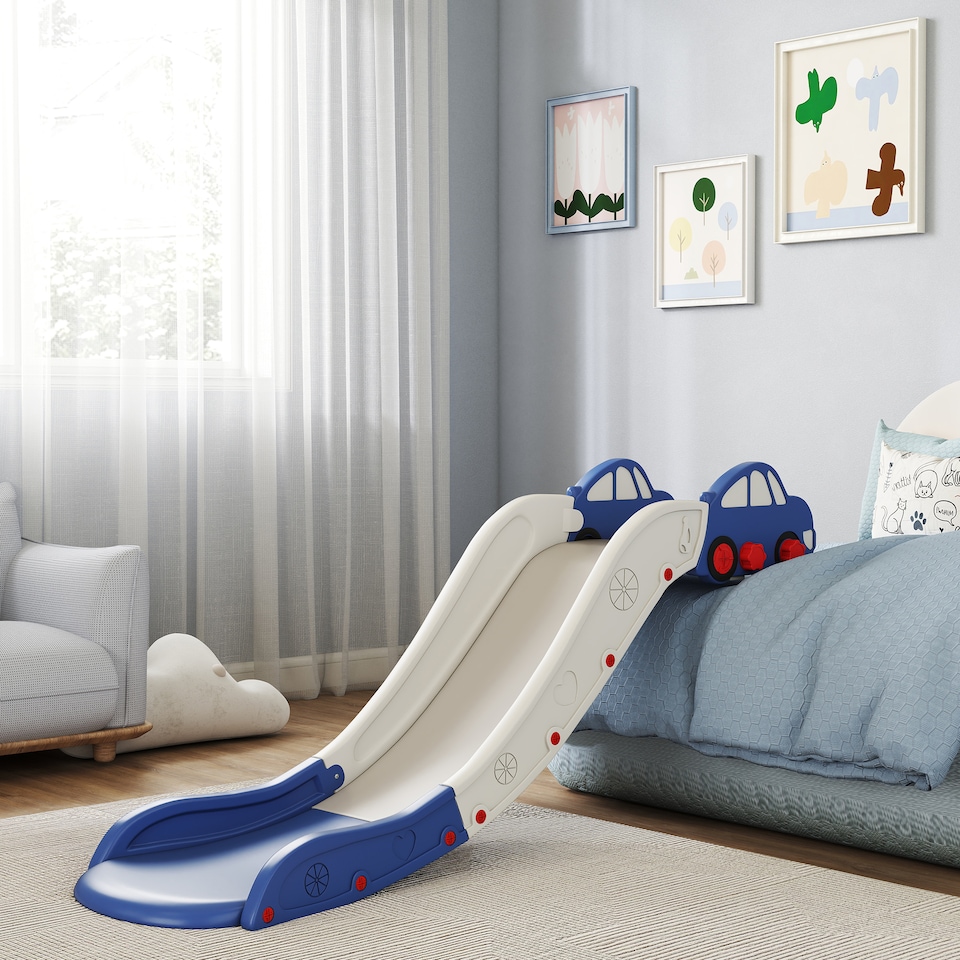 image 1 of AIYAPLAY Kids Slide for Bed, Sofa, Easy to Assemble, Blue