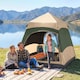 image 2 of Outsunny Double Layer Pop Up Tent with Rainfly, Portable Camping Shelter | Green