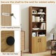 image 8 of COSTWAY 178 CM Bookcase 6-tier Modern Style Storage Natural Yellow