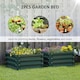 image 3 of Outsunny Set of 2 Raised Garden Bed Galvanised Planter Box, Green | Green | Green