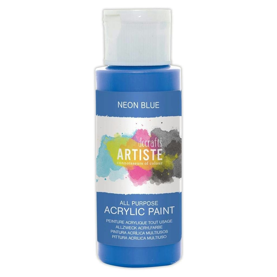 Artiste Acrylic 2Oz - Neon Blue - Docraft - DOA 766077 Multi