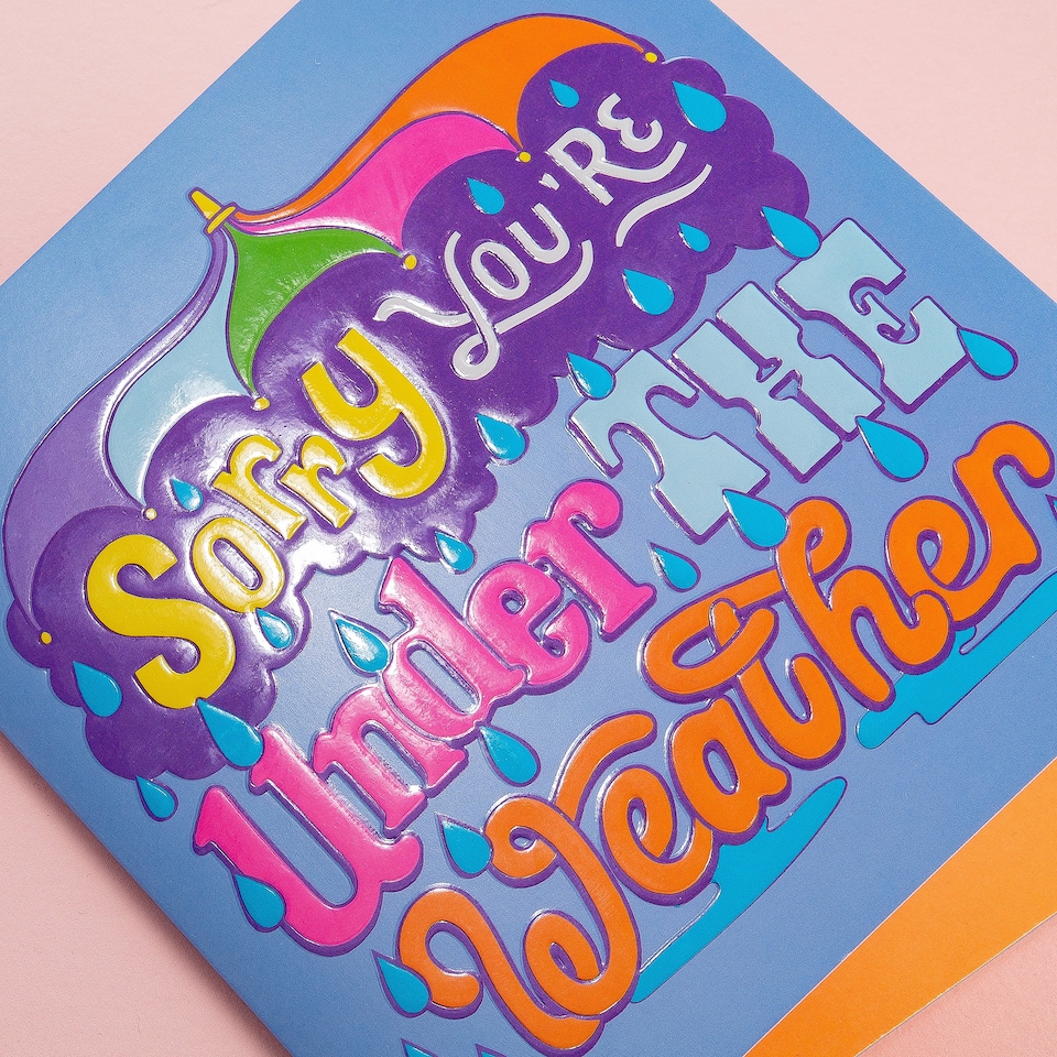 image 1 of Hallmark Liz Harry 'Under the Weather' Get Well Card - Contemporary Design