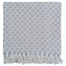 Eden Cotton Geometric Throw Silver | Silver (150x120 cm)