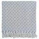 image 1 of Eden Cotton Geometric Throw Silver | Silver (150x120 cm)
