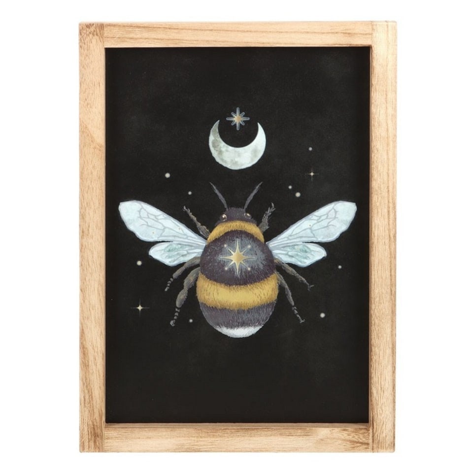 image 1 of Something Different Bee Framed Art Print - Black/Beige - One Size