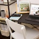 image 5 of Harbour Housewares Wooden Computer Desk - Black/Black | Black | Black/Black