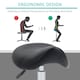 image 6 of HOMCOM PU Leather Saddle Stool w/ Moulded Padded Seat Adjustable Height Black
