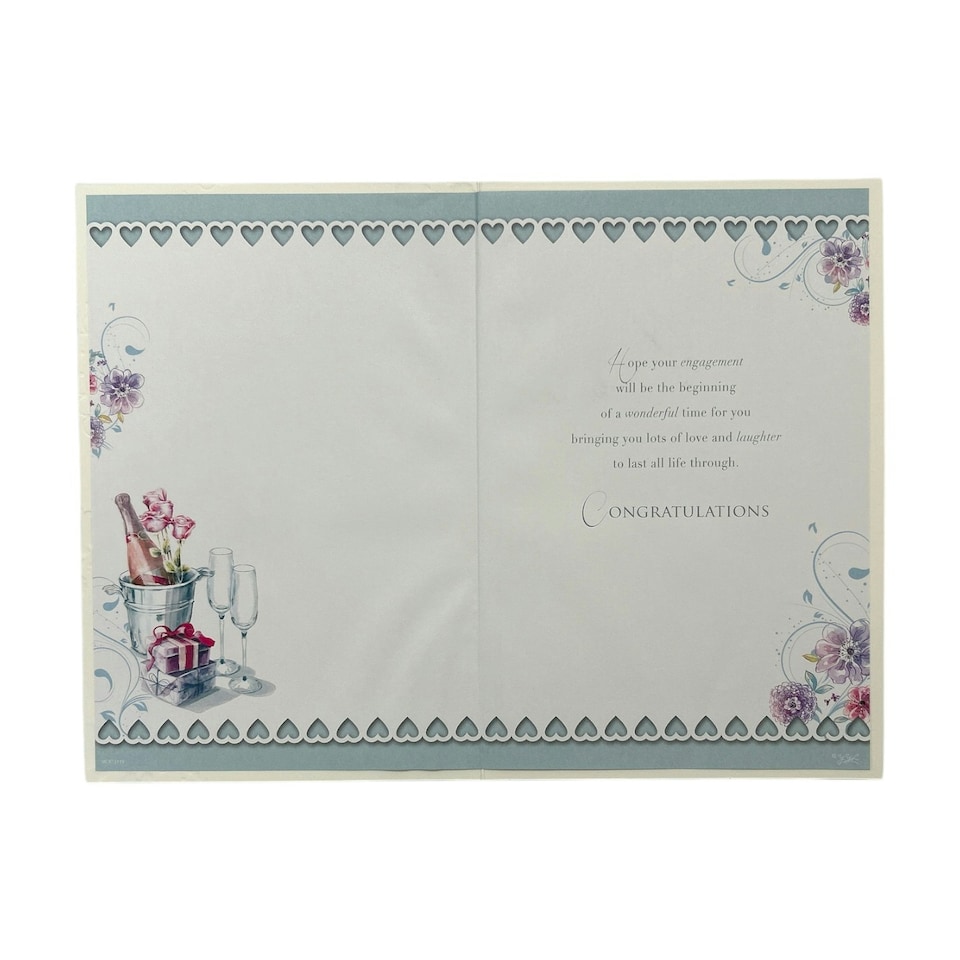 image 1 of On Your Engagement Roses and Gifts Design Celebrity Style Congratulations Card