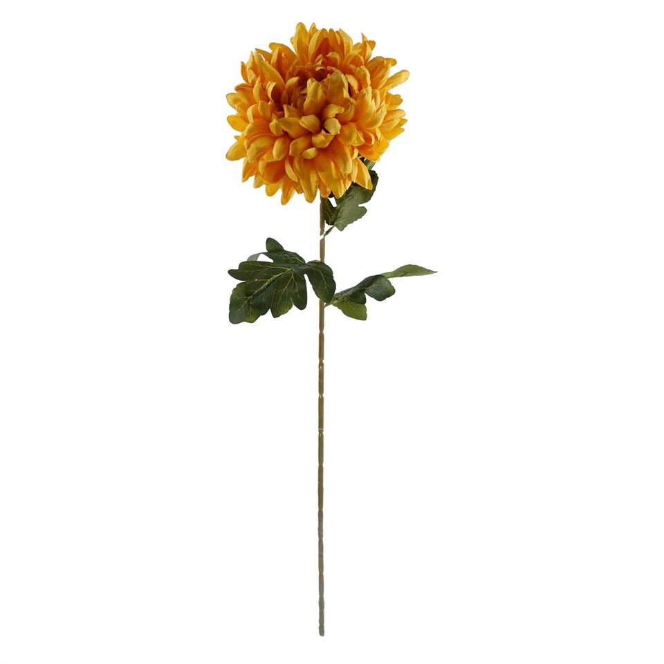 image 1 of 100cm Yellow Chrysanthemum Glass Ball Vase