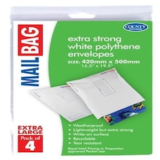 Pack of 4 Extra Large Mail Bags
