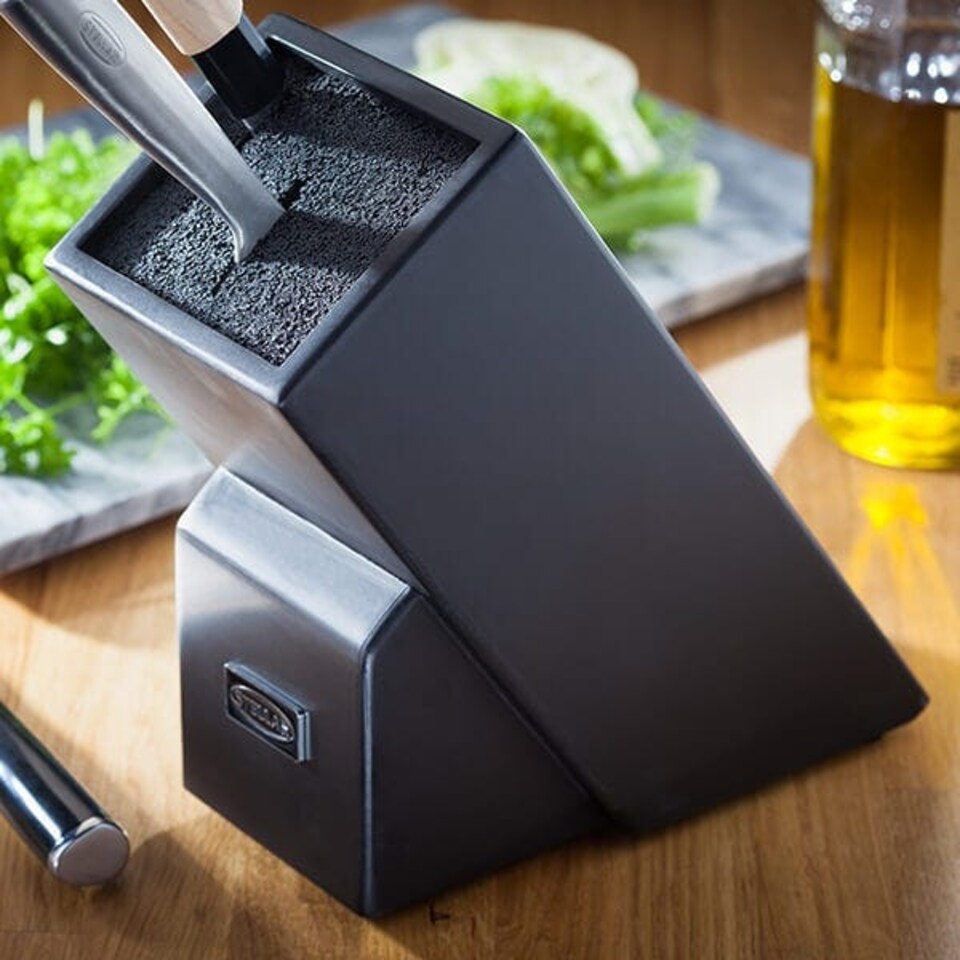 image 1 of Stellar Fibre & Beech Black Universal Knife Block