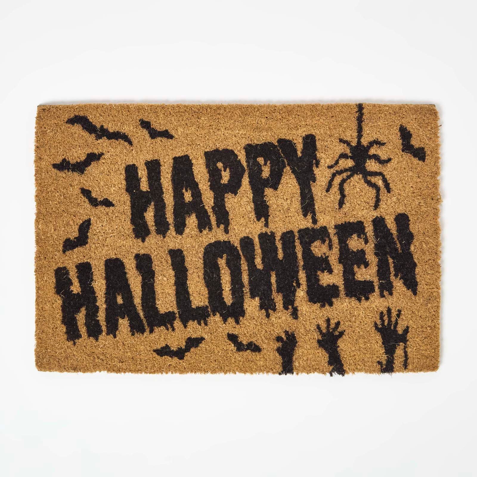 Homescapes Happy Halloween Non-Slip Coir Doormat, 40 x 60 cm