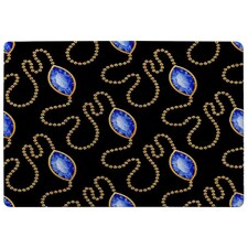 Diamond Necklaces (Rug) Black | Large: 140x200cm