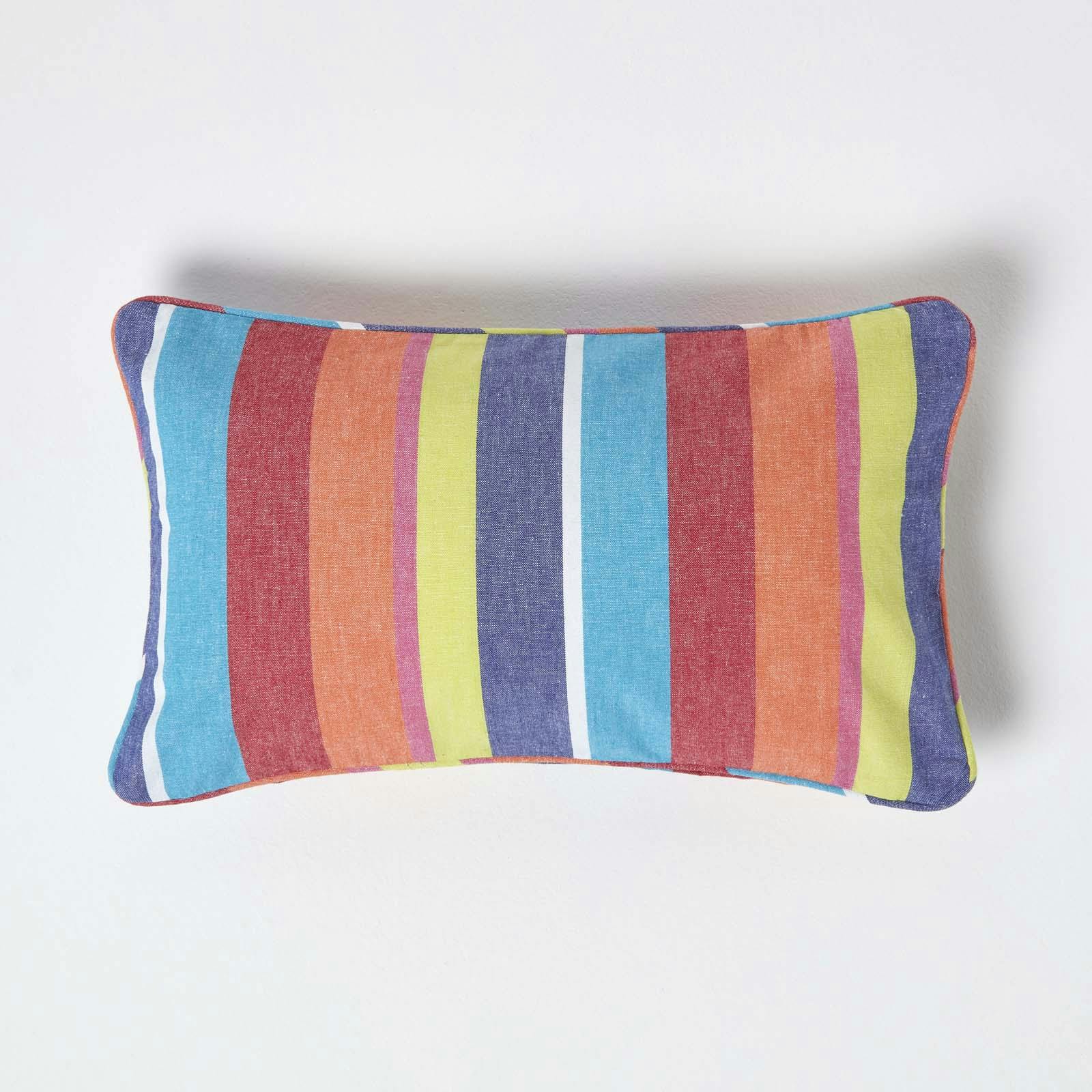 Copriletto Union Jack In 100% Cotone Tessuto A Mano: 125x150 Cm, Con Frange E Jacquard!