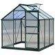 image 1 of Outsunny 6x6ft Walk-In Polycarbonate Greenhouse Plant Grow Galvanized