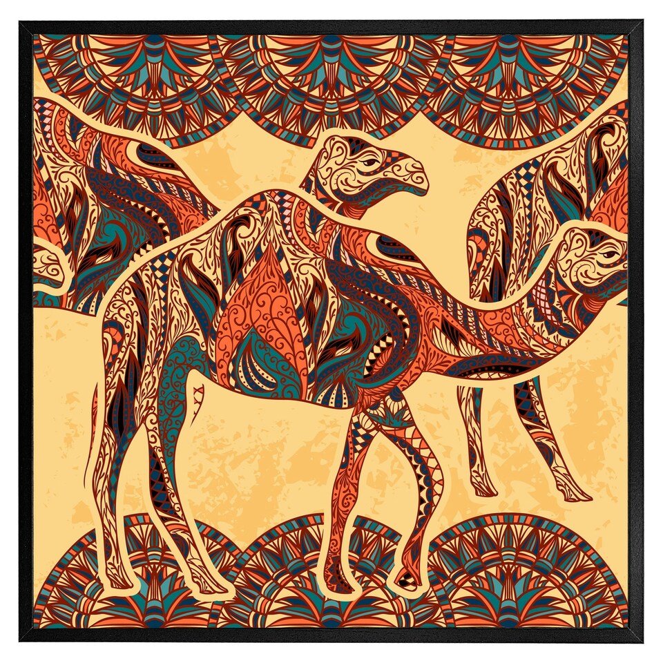 image 1 of Camels (Picutre Frame) Brown | M