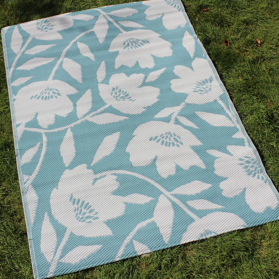 image 1 of Fusion Luna Outdoor Outdoor Rug Duck Egg