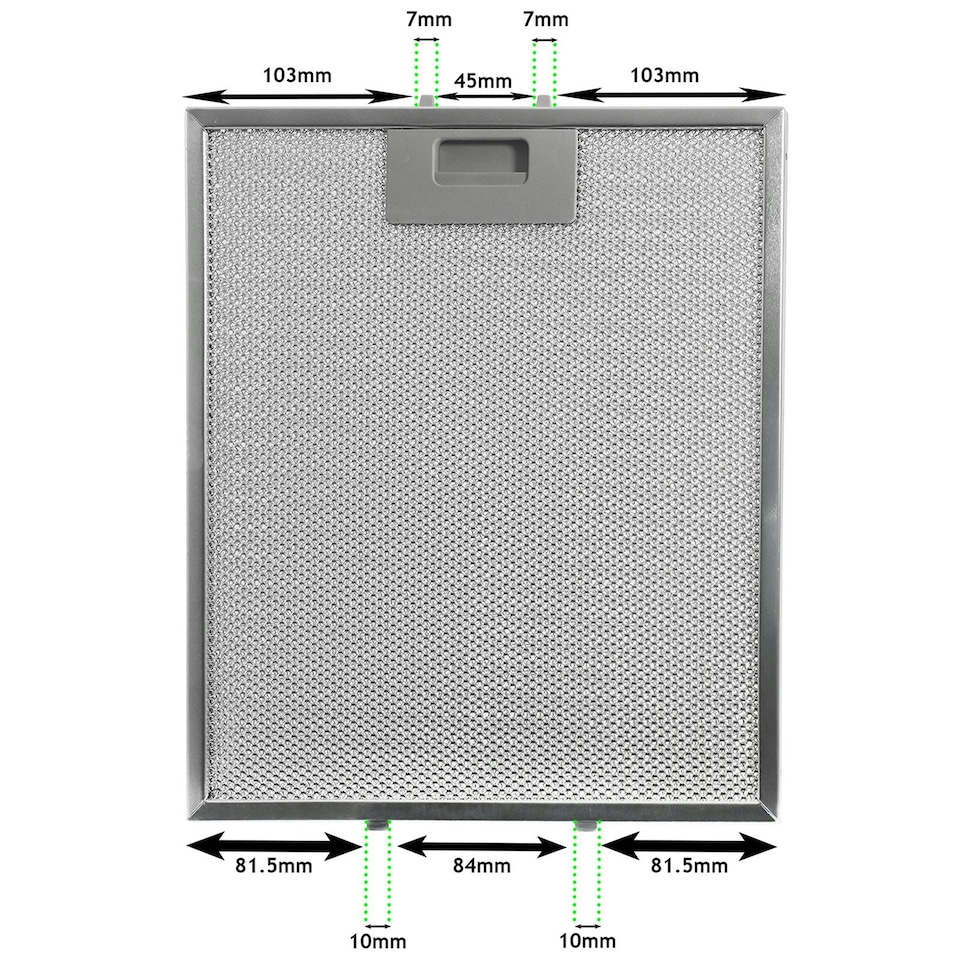 image 1 of SPARES2GO Vent Extractor Aluminium Mesh Filter compatible with IKEA Oven Cooker Hood