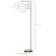 image 7 of HOMCOM Floor Lamp with Linen Lampshade Round Base for Living Room Bedroom