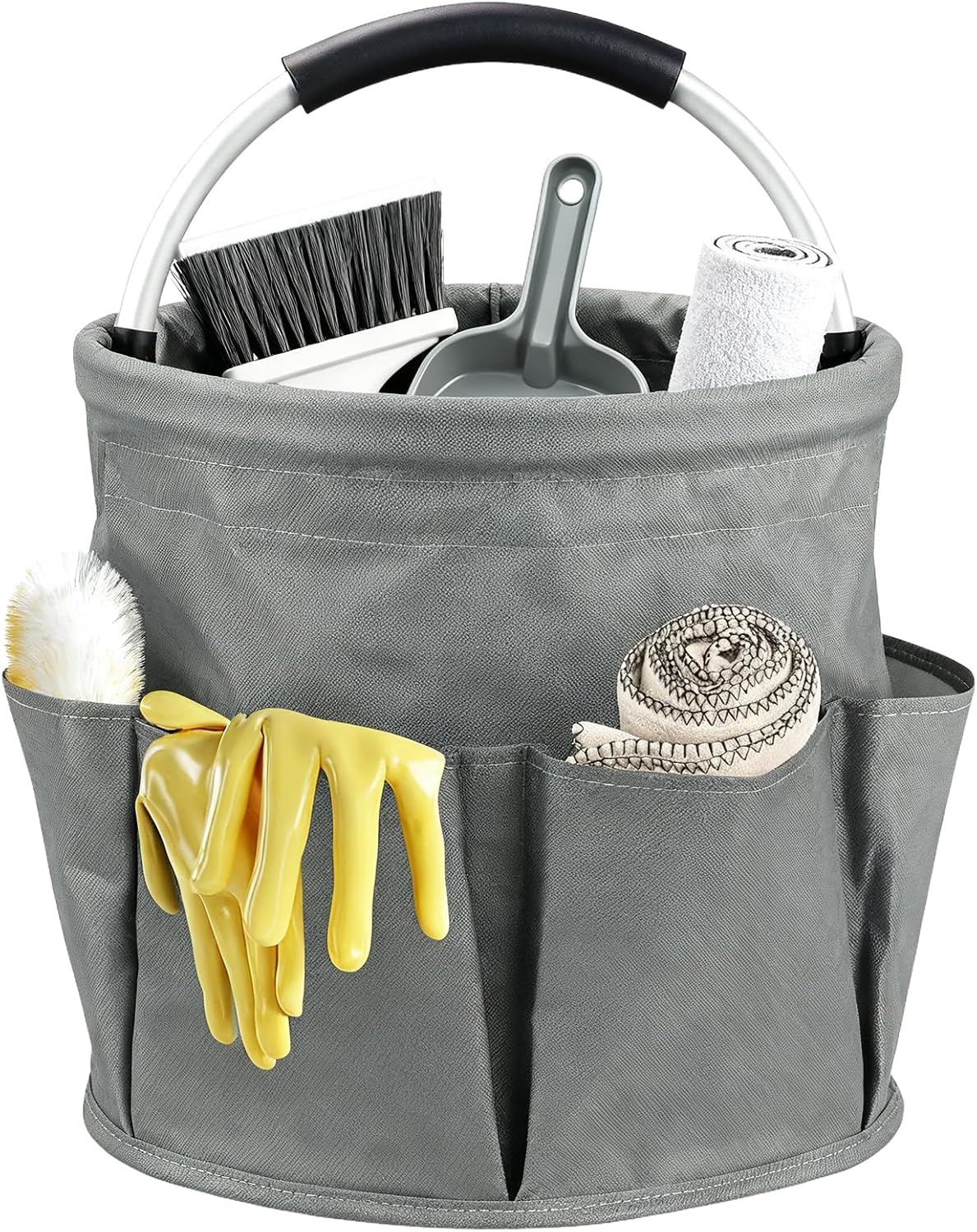 Tool Bag with Handle,17 liters Bucket Tool Organizer Bag,Collapsible Garden Small Tools Bag,Multi pocket Craft Universal,for Cleaning Products, Housek