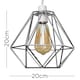 image 5 of ValueLights Diablo Silver Metal Basket Ceiling Pendant Light Shade | Silver