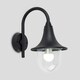 image 1 of ValueLights Black Bramhall Outdoor Wall Lantern with 6W Warm White Bulb Black