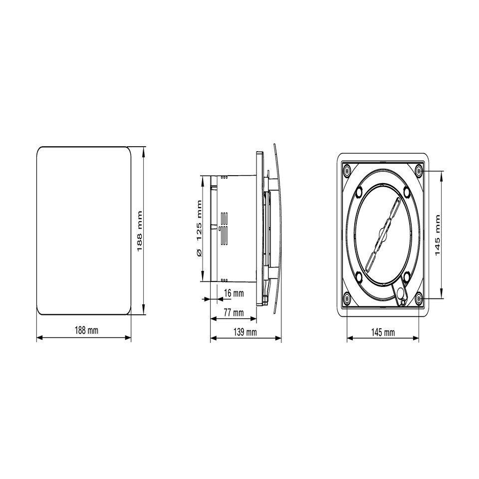 image 1 of Bosch Bathroom Extractor Fan 1500 W 125 - for Ventilation in Bathroom and Toilet Against Moisture and Mould - With Light Switch Activation - 125mm Diameter