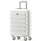 image 1 of 55x35x20cm Carry On Cabin Hard Shell Suitcase - 100+ Airlines Approved Including EasyJet (Paid), British Airways, Ryanair (Priority), TUI White | White | Cabin Bag