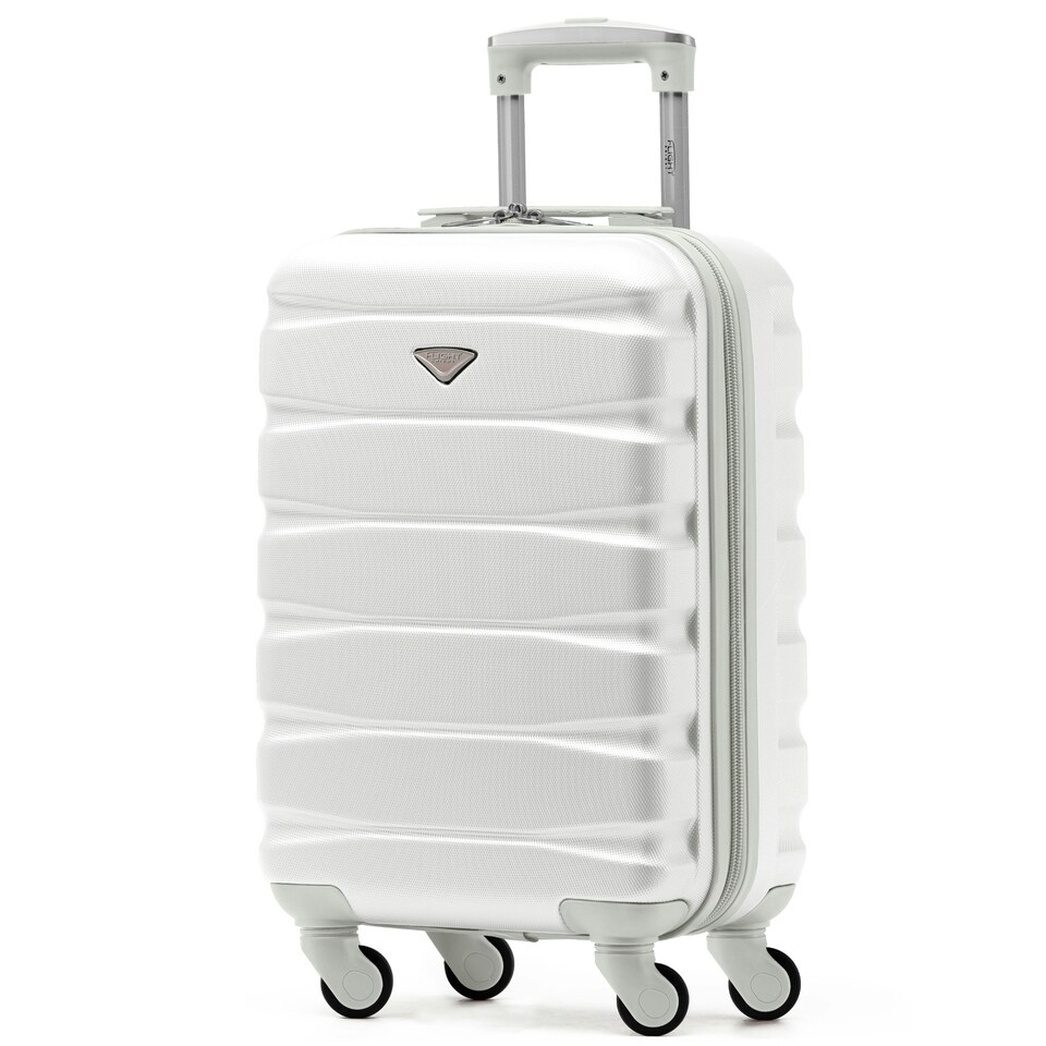 image 1 of 55x35x20cm Carry On Cabin Hard Shell Suitcase - 100+ Airlines Approved Including EasyJet (Paid), British Airways, Ryanair (Priority), TUI White | White | Cabin Bag