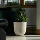image 2 of Primrose Garden Round Flower Pot Ridged Planter White 38 x 38 x 38 cm