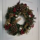 image 6 of 40cm Gold Dressed Christmas Wreath, Baubles, Pinecones and Berries