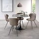 image 3 of Bentley Designs - Carter Grey Sintered Stone Dining Table With Black Sand Powder Coated Base
