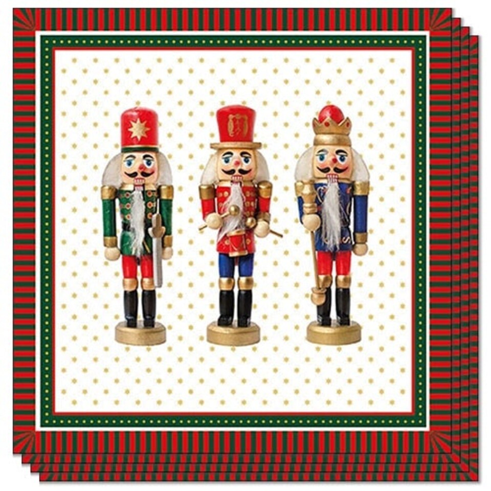 Christmas Nutcrackers Premium Decoupage Luncheon Napkins 3 Ply 33cm - Pack of 20