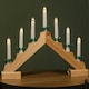 image 2 of 41cm Battery Operated Light up Wooden Christmas Candle Bridge with 7 Warm White LEDs
