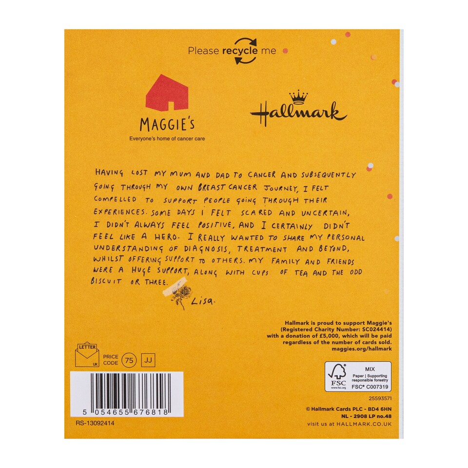 image 1 of Hallmark Maggie's - Cancer Diagnosis Charity Card - I Loved You Before Design