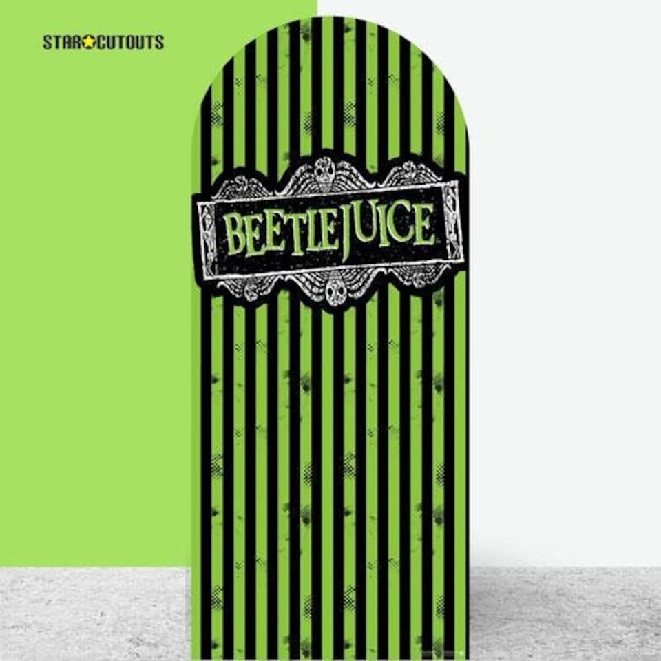 image 1 of Beetlejuice 1988 Green Single Backdrop Cardboard Cutout 185cm