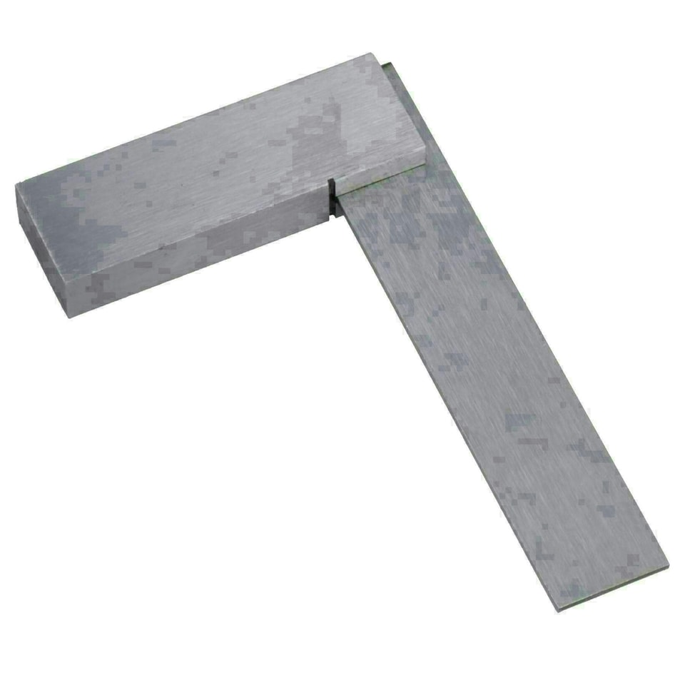 image 1 of 3” 75mm Engineer Tri Set Square Right Angle Straight Edge Stainless Steel