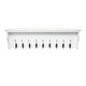 image 3 of Elegant Brands Richmond Wall-Mounted Coat Rack with 9 Hooks and Shelf White | L
