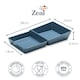 image 2 of Zeal Melamine Fakwaway Buger Box, Divided Serving Tray / Dish, Provence Blue
