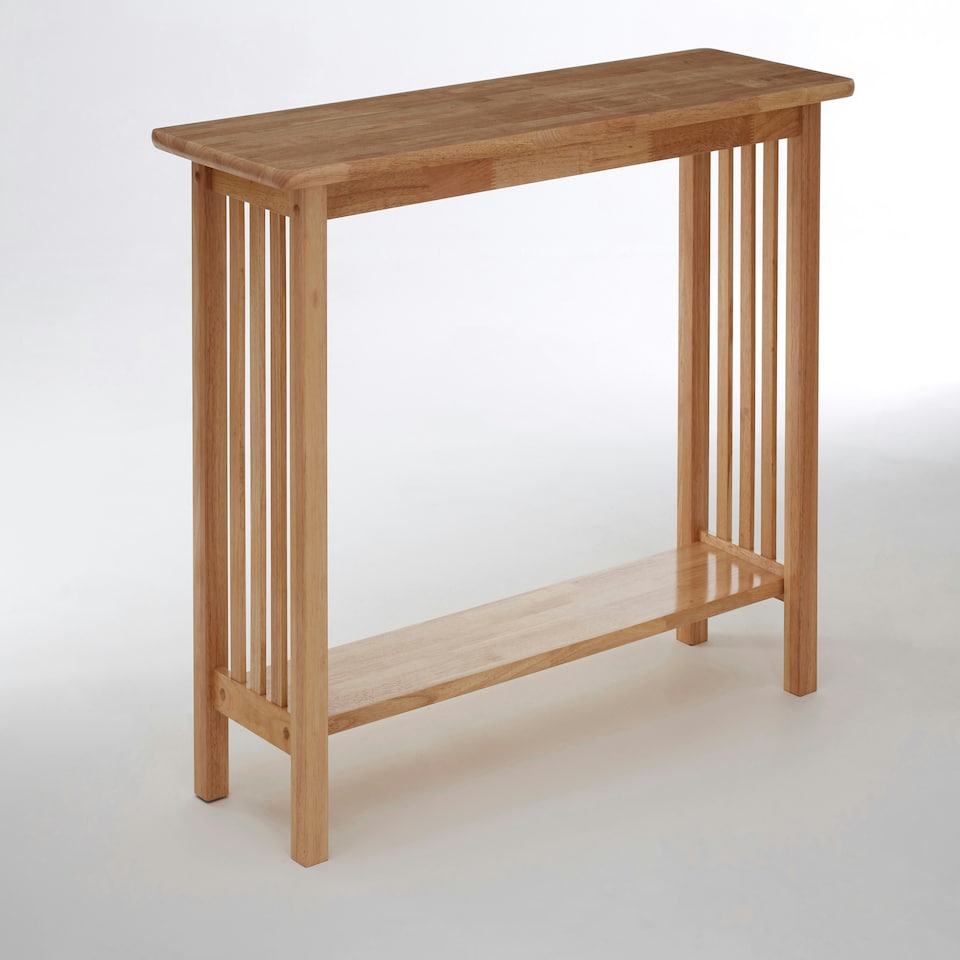 image 1 of Interiors by Premier Contemporary Rectangular Console Table, Natural Wood Console Table, Modern Wood Hallway Console Table Cream
