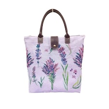 Signare Foldable Shopper Tote Bag - Purple Lavender Purple | Purple