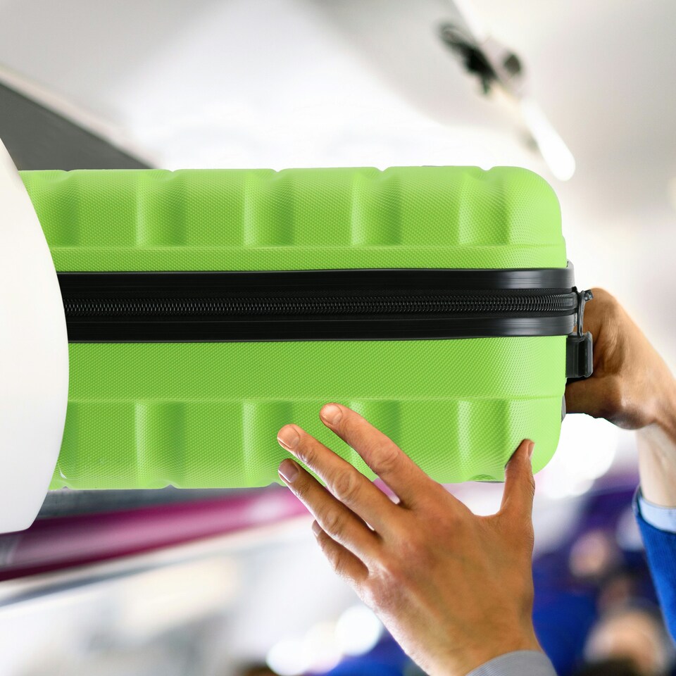 image 1 of Flight Knight 29" Extra Large Suitcase – 20kg Capacity Hard Shell Check-In Luggage with 4 Wheels  100+ Airlines Approved: Ryanair, EasyJet, Jet2, Wizz Air, BA Green | Green/Black | Large