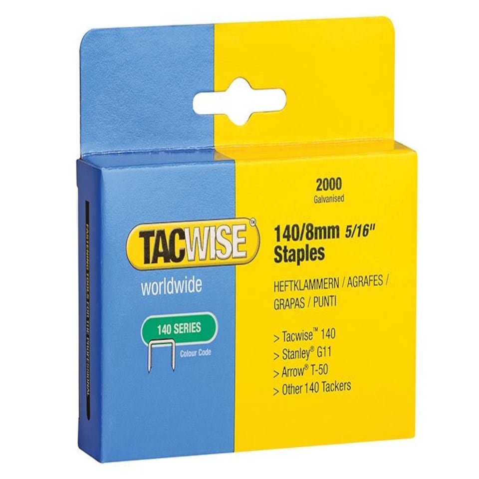 Tacwise 140 Heavy-Duty Staples 8Mm (Type T50 G) Pack 2000