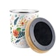 image 5 of Tropical Flowers Food Waste Caddy - Metal 2L Decorative Kitchen Compost Bin